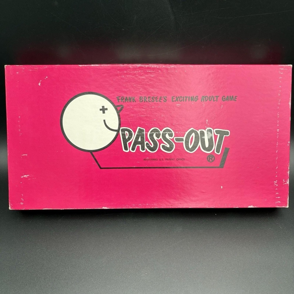 Pass Out Board Game Frank Bresee's Adult Drinking Game Vintage 1965 Complete
